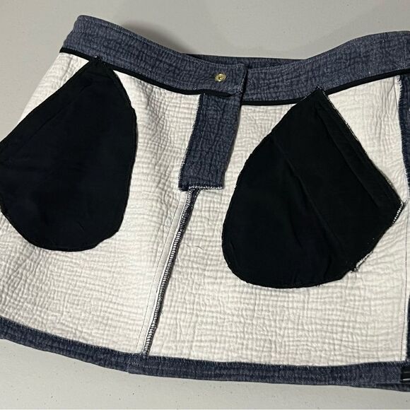 REBECCA Minkoff Crinkled Worn Skirt with Lamb Leather - Picture 8 of 13